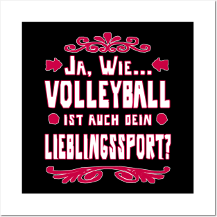 Volleyball Lieblingssport Geschenk Beachvolleyball Posters and Art